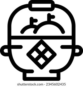 Orange Basket Line Icon - Single Icon, Vector