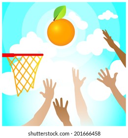 orange basketball