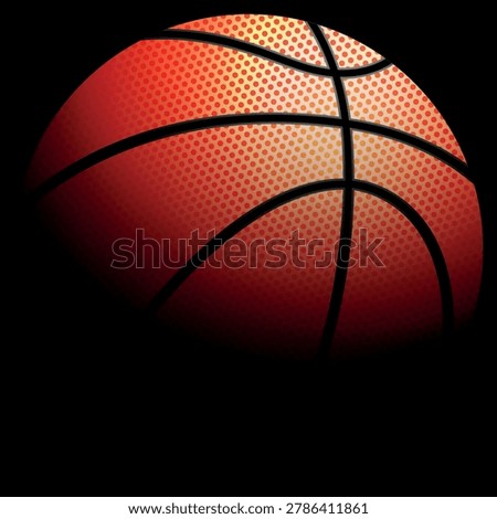 Orange basketball against a dark background