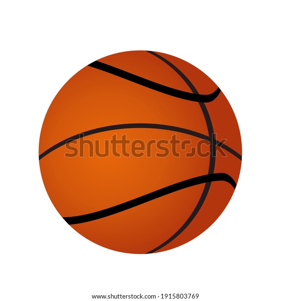 Orange Basketball Ballvector Illustration Isolated On Stock Vector ...