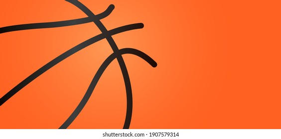 Orange Basketball Banner Background. Game Sports Concept. Ball Sport Is A Team Sport. Flat Vector Icon. Basket Balls Sign Leather Pattern
