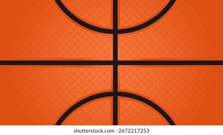 Orangefarbener Basketballbanner, Hintergrund, Basketballtextur