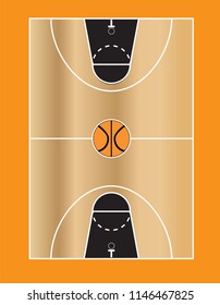 orange basketball court