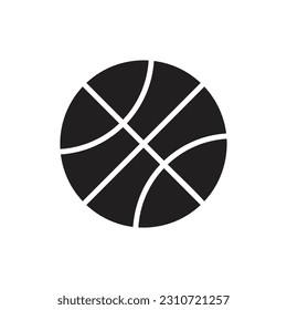 Orange Basketball Filled Icon Vector Illustration