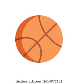 Orange basketball icon, sport equipment vector design illustration
