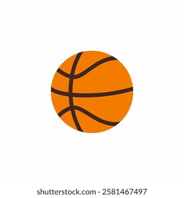 Orange basketball icon for sports themes Vector