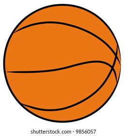 baloncesto anaranjado aislado - ilustración vectorial