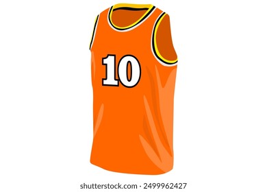 A Orange basketball jersey vector