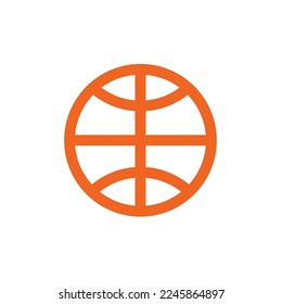 Orange Basketball Logo Icon Sign Sigil Symbol Emblem Badge Vector EPS PNG Transparent No Background