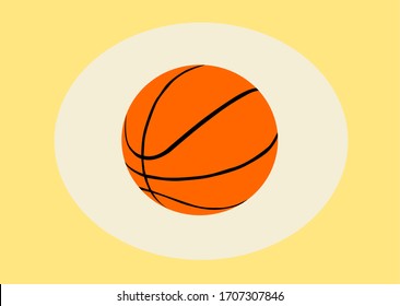 Orange Basketball Sports Isolate Vector