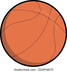 Orange basketball vector design template 