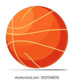 orange basketball vector, simple basketball icon