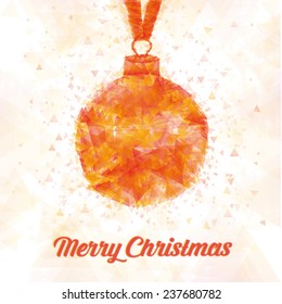 Orange Bauble Christmas Tree consists of many triangles