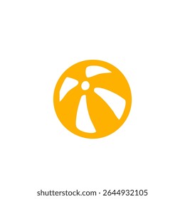 Orange beach ball icon design