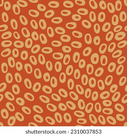 Orange Beans on Orange Background Seamless Pattern