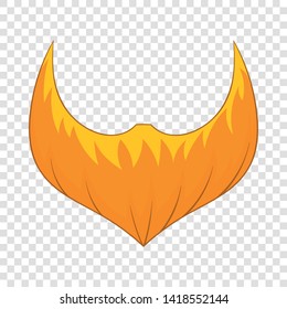 Orange beard icon. Cartoon illustration of orange beard vector icon for web
