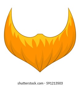 Orange beard icon. Cartoon illustration of orange beard vector icon for web