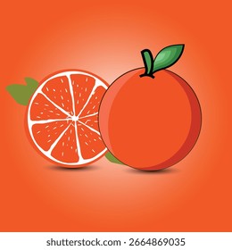 Orange , beautiful orange with background, two orange Eps