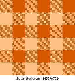 Orange and Beige Tartan Plaid Scottish Seamless Pattern. Texture from tartan, plaid, tablecloths, shirts, clothes, dresses, bedding, blankets and other textile.