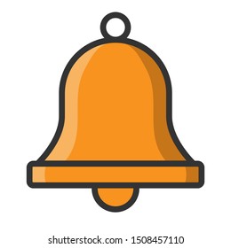 Orange bell icon vector illustration