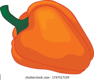 orangefarbene Glockenpfeffer für Salat