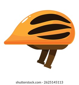 Capacete de bicicleta laranja projetado para proteger os ciclistas durante a equitação