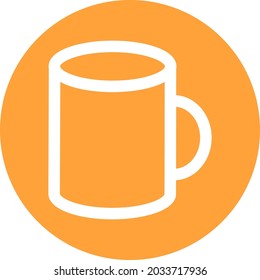 Orange big mug, illustration, vector, on a white background.