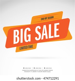 Orange Big Sale and special offer. Vector illustration.Theme Orange color.