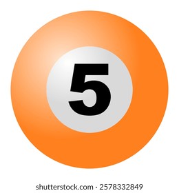 Orange Billiard Ball No. 5