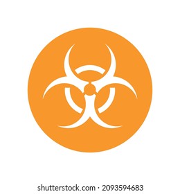 Orangefarbenes Biogefährdungssymbol, Vektorsymbol Emoji