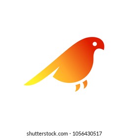 orange bird vector logo template