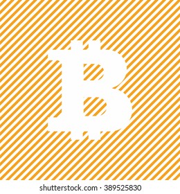 orange bitcoin symbol  on abstract background
