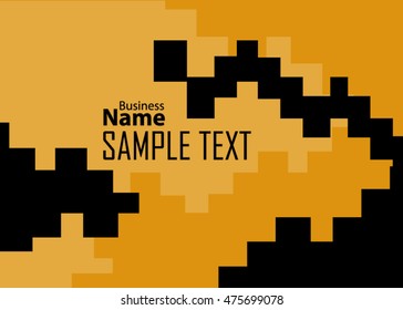 Orange and black abstract background for business card, banner or template. Background with waves. Illustration of abstract background with bright element