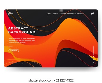 Orange Black Abstract Background Minimal Dynamic textured  Design style liquid 3d and gradient color  perfect for website landing page  development ui ux  video content  promotion  advertising
