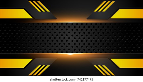 Orange and black Abstract business background.Vector design.