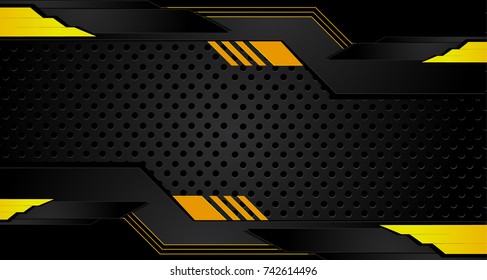 Orange and black Abstract business background.Vector design.