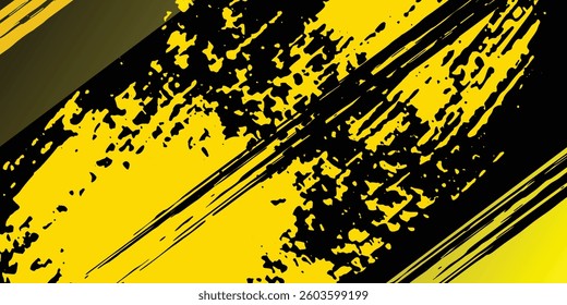 Orange and black abstract tech grunge background. Vector design
