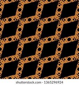 orange black Art Deco Seamless summer pattern Trendy fashion print