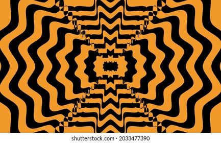 orange black background for design with patterns wavy lines