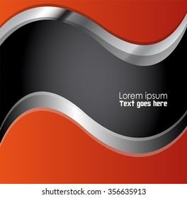 Orange, black background vector infographic information graphic for message and text design

