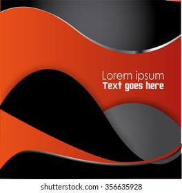 Orange, black background vector infographic information graphic for message and text design
