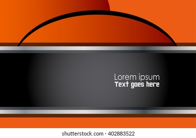 Orange, black background vector infographic information graphic for message and text design
