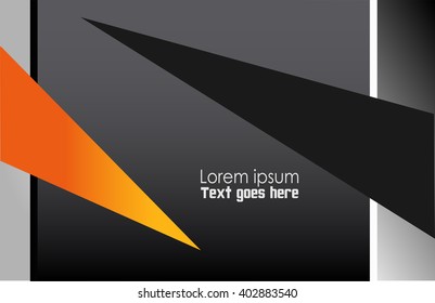 Orange, black background vector infographic information graphic for message and text design
