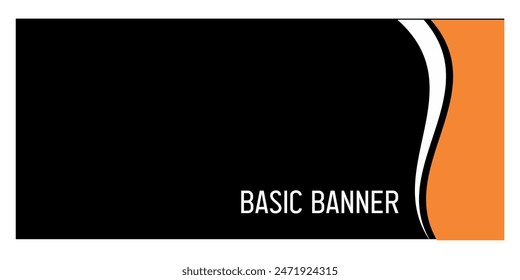 Orange Schwarz Banner Hintergrund Design.