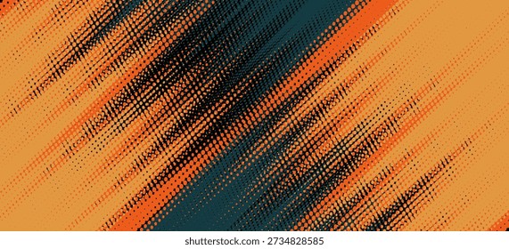 Orange, black and blue abstract background with grunge brush strokes. texture for poster and web banner design.