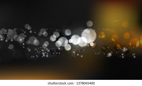Orange and Black Bokeh Defocused Lights Background
