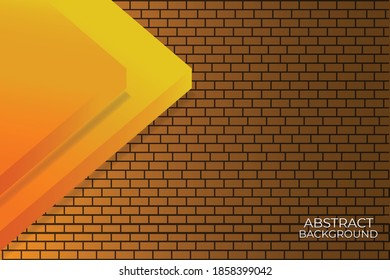 Abstrakter orangefarbener und schwarzer Ziegelverlauf-Hintergrund. Großartige Vektorgrafik für Smartphones, Banner, Flyer, Computer, Laptops, Social Media usw.