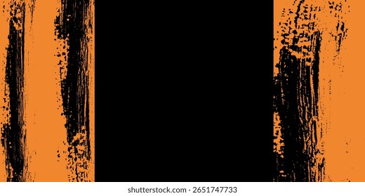 orange black brush Car sticker wrap pattern banner abstract sporty lines black orange color combination grunge brush modern pattern racing motorsport vector design