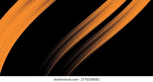 orange black brush Car sticker wrap pattern banner abstract sporty lines black orange color combination grunge brush modern pattern racing motorsport vector design, Eps 10.