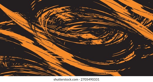 orangefarbene schwarze Bürste Autoaufkleber. Illustration